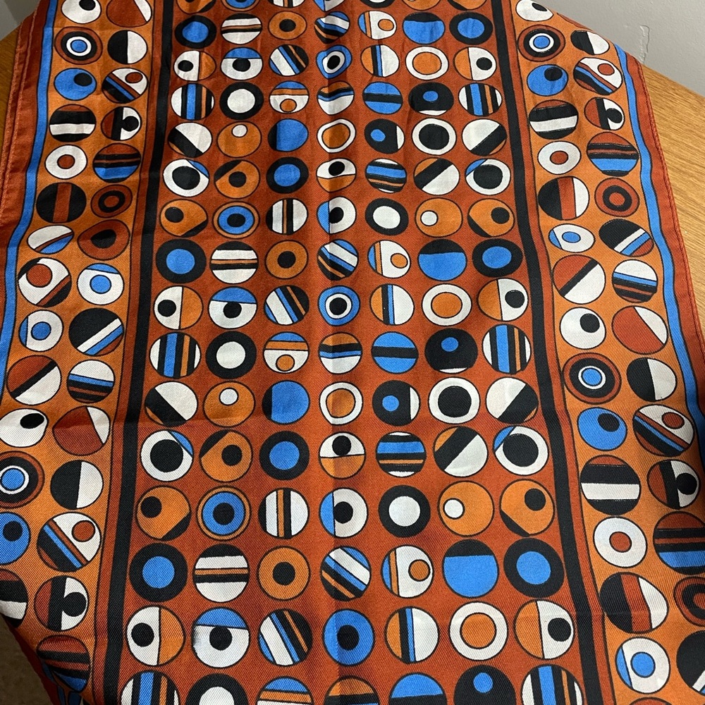 Vintage Geometric Scarf 44 in long 14 in wide